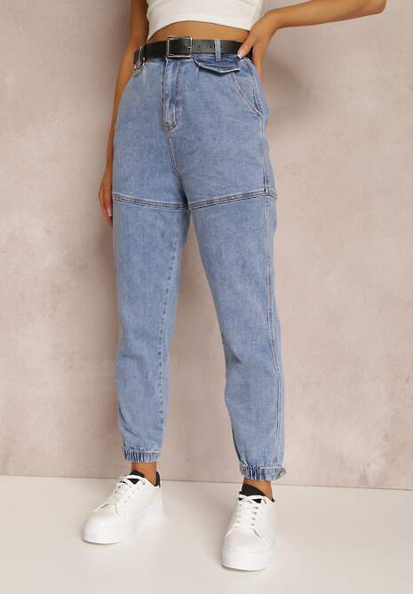 Niebieskie Jeansy Jogger Thalomene 4
