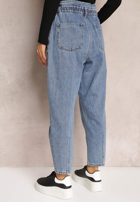 Niebieskie Jeansy Mom Fit Ompholis 4