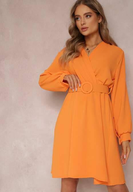 Pomarańczowa Sukienka Darydos