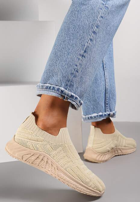 Beżowe Buty Sportowe Phenaris