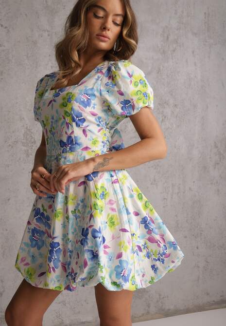 Biało-Niebieska Sukienka Amarhoreia 4