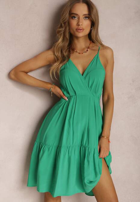 Zielona Sukienka z Wiskozy Iphyle
