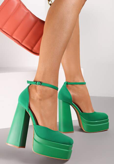 Zielone Sandały Gia