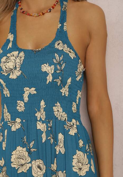 Rochie Albastră din Viscoză Hellitrite 5