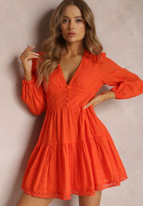 Pomarańczowa Sukienka Arierith