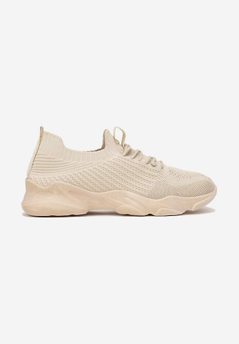 Beżowe Buty Sportowe Metothee 4