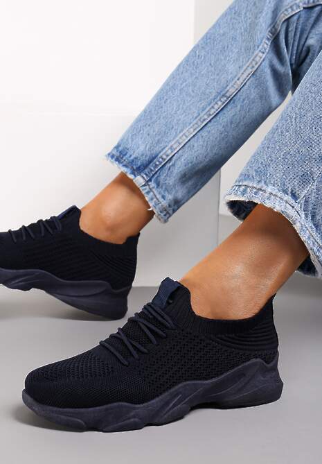 Granatowe Buty Sportowe Metothee