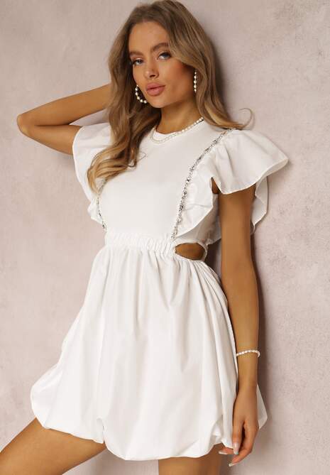 Biała Sukienka Naeseris