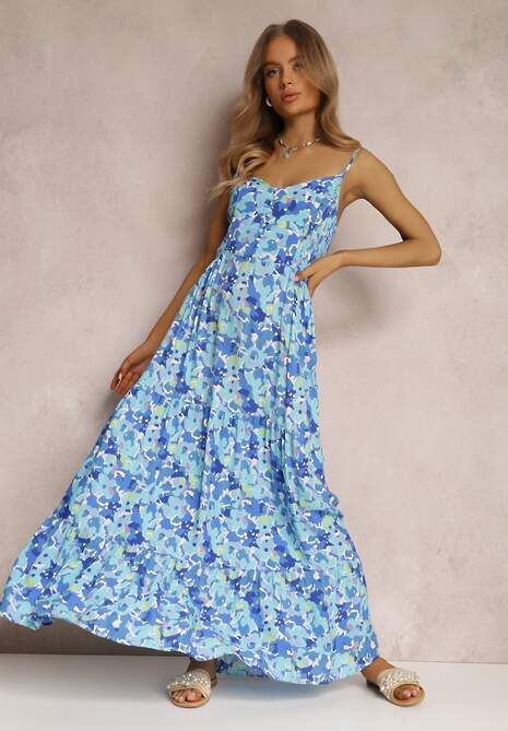 Niebieska Sukienka Calialla