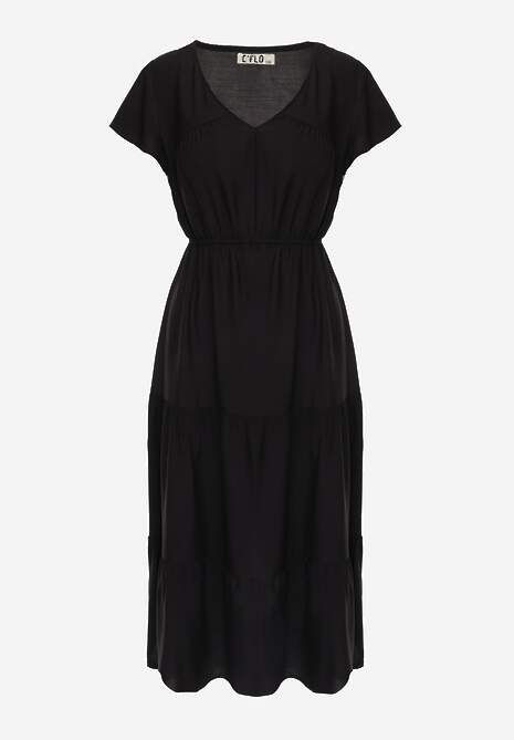 Czarna Sukienka z Wiskozy Jonmy 6