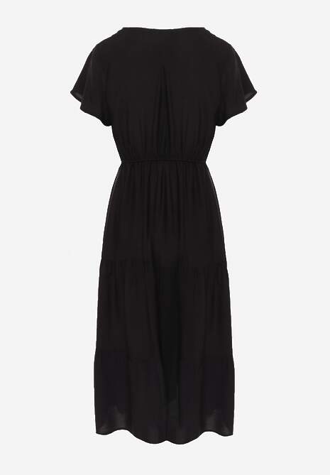 Czarna Sukienka z Wiskozy Jonmy 7