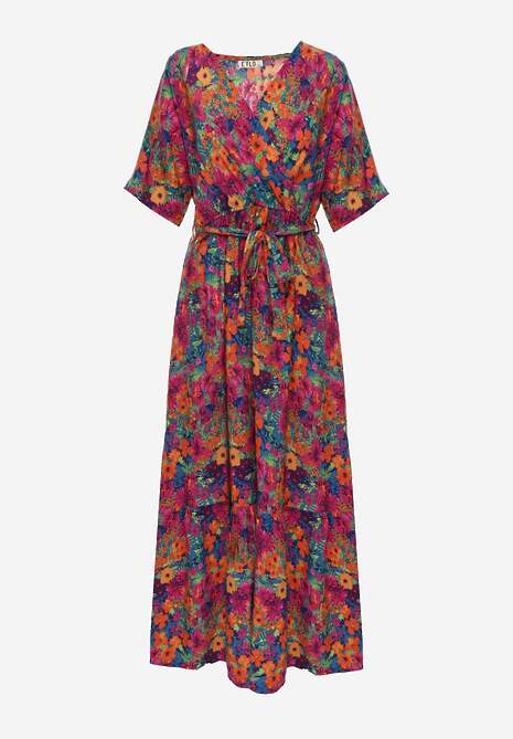 Różowa Sukienka z Wiskozy Lylian 6