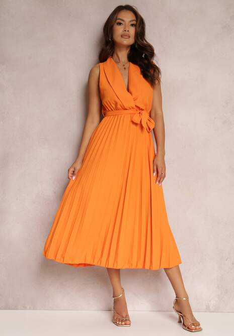 Pomarańczowa Sukienka Volantis