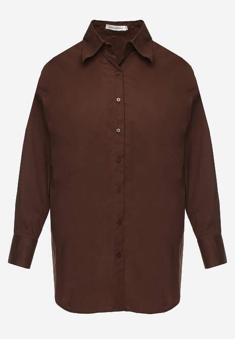 Ciemnobrązowa Koszula Bawełniana Aquida 6