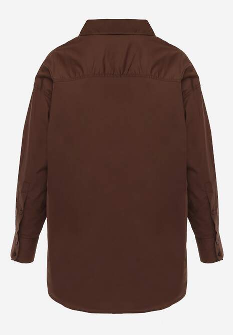 Ciemnobrązowa Koszula Bawełniana Aquida 7