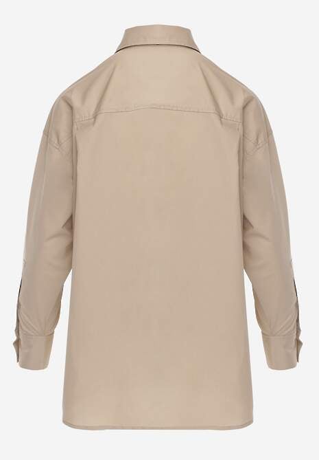 Beżowa Koszula Bawełniana Aquida 7