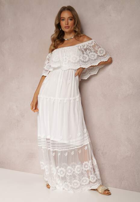 Biała Sukienka Bassam