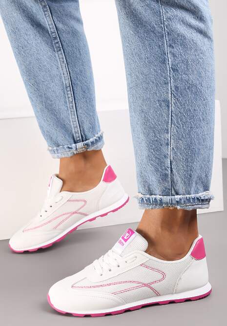 Biało-Różowe Buty Sportowe Deborrah