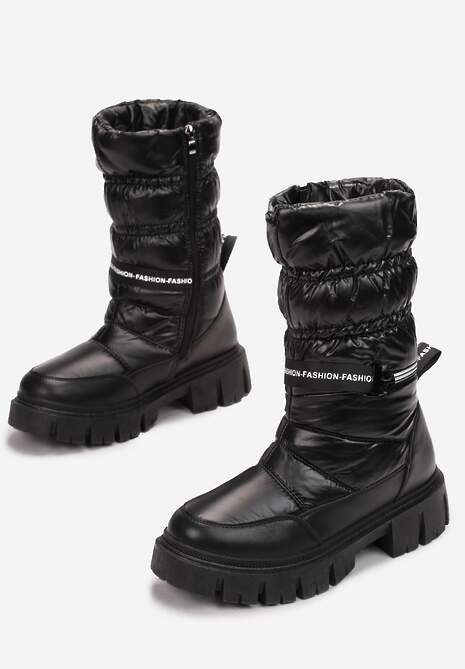 Czarne Śniegowce Pikowane Moon Boots Fytia 4