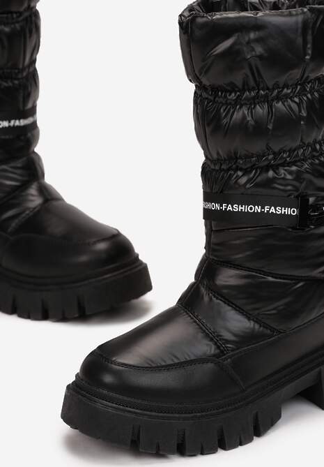 Czarne Śniegowce Pikowane Moon Boots Fytia 5