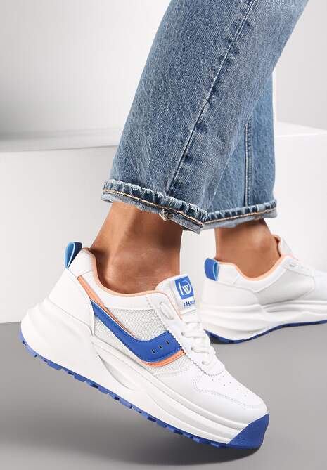 Biało-Niebieskie Sneakersy Nerney