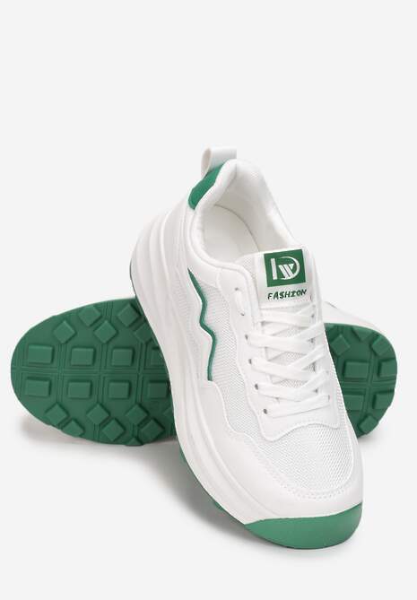 Biało-Zielone Sneakersy Dineen 4