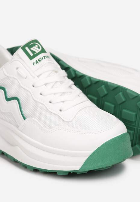 Biało-Zielone Sneakersy Dineen 5