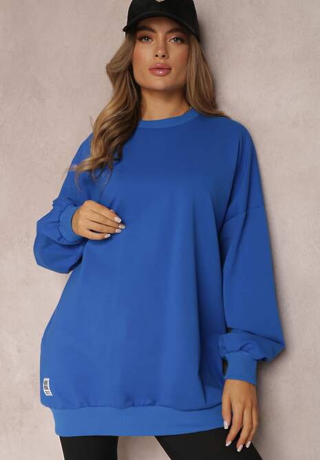 Niebieska Bluza Oversize Cayae