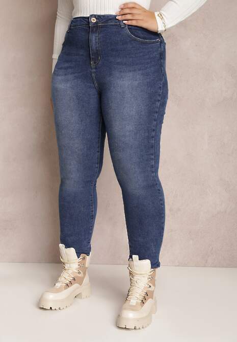 Niebieskie Jeansy Skinny Zillee 4