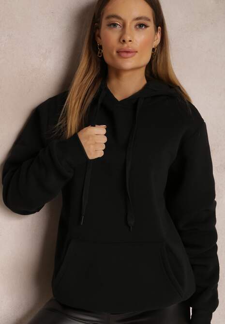 Czarna Bluza Oversize z Kapturem Demili 4