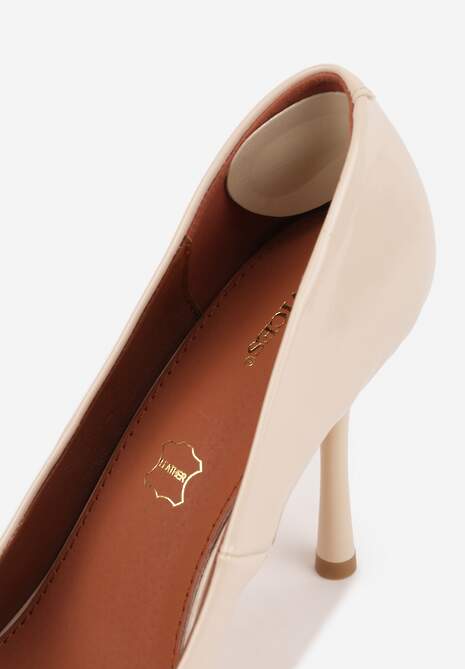 Jasnobeżowe Zapiętki do Butów ze Skórą Kozią i Lateksową Pianką Coccine