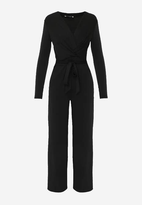 Salopetă neagră cu decolteu în V Ivemie 6