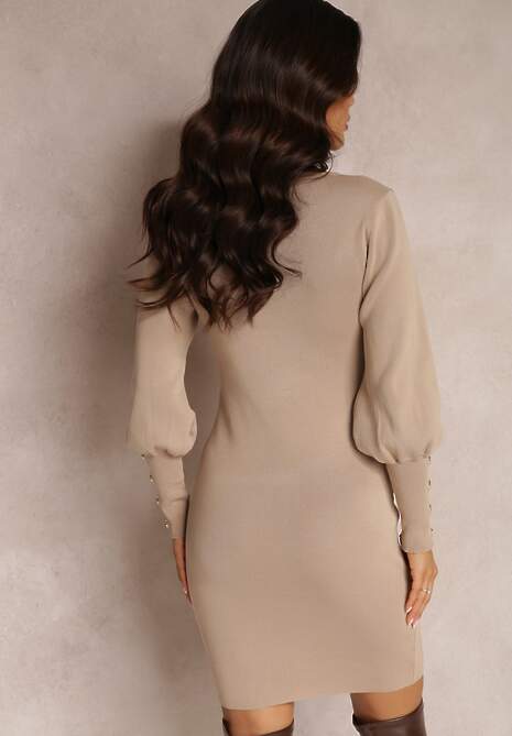 Rochie bej mulată Alatuh 4
