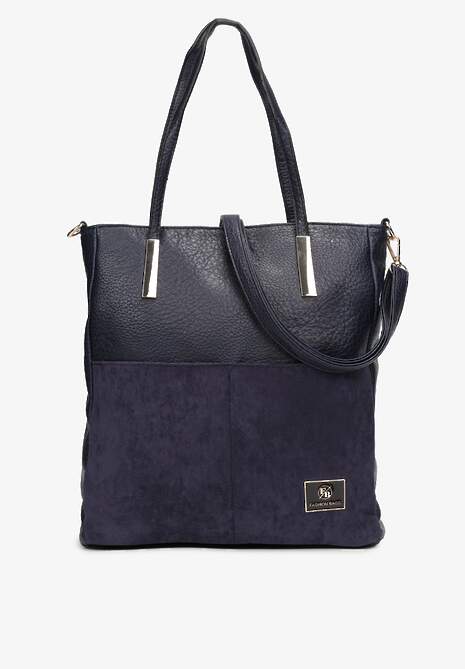 Granatowa Torebka na Ramię Shopper Larandra