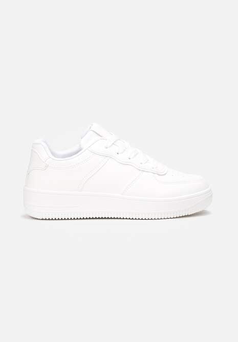 Białe Sneakersy Sznurowane na Grubej Podeszwie Taleith 4