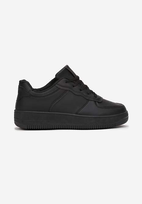 Sneakersi negri cu sireturi pe talpa groasa Taleith 4