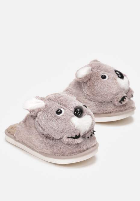 Brązowe Futrzane Kapcie Miś Koala Muresh 4
