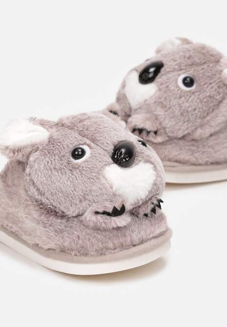Brązowe Futrzane Kapcie Miś Koala Muresh 5