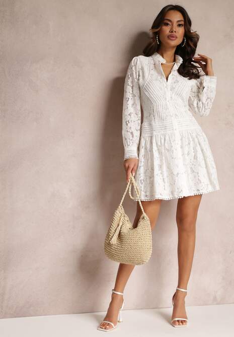 Rochie Cămașă Cloș Albă Rutty 5