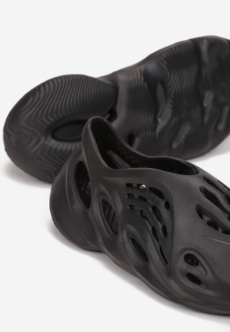 Czarne Wsuwane Sneakersy przed Kostkę z Wycięciami Sasovia 5