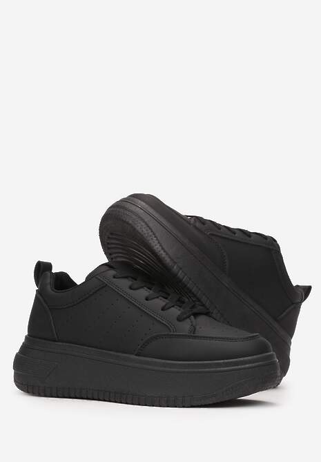 Sneakers Negri cu Platformă și Șiret Kior 4