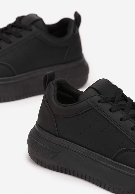 Sneakers Negri cu Platformă și Șiret Kior 5