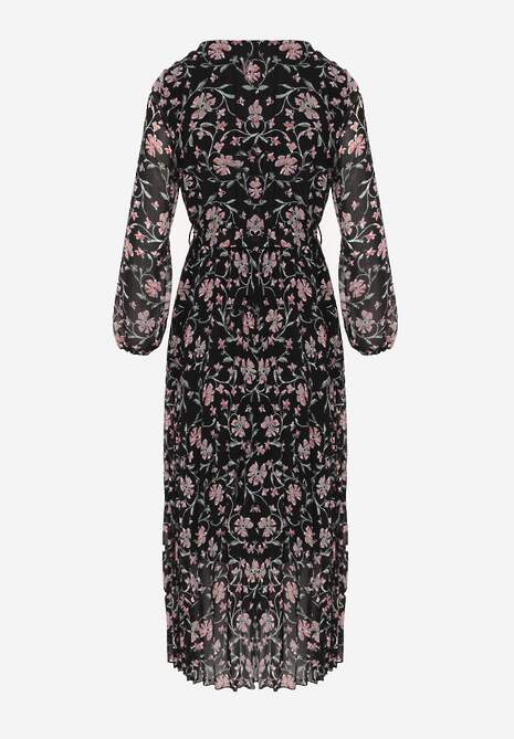 Rochie Neagră cu Decolteu Petrecut și Partea Inferioară Pliată Narelline 7