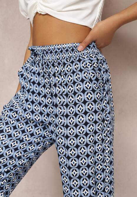 Pantaloni bleumarin cu imprimeu Innozentia 5