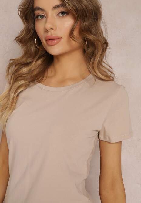 Beżowy Bawełniany T-shirt Melinthe 5