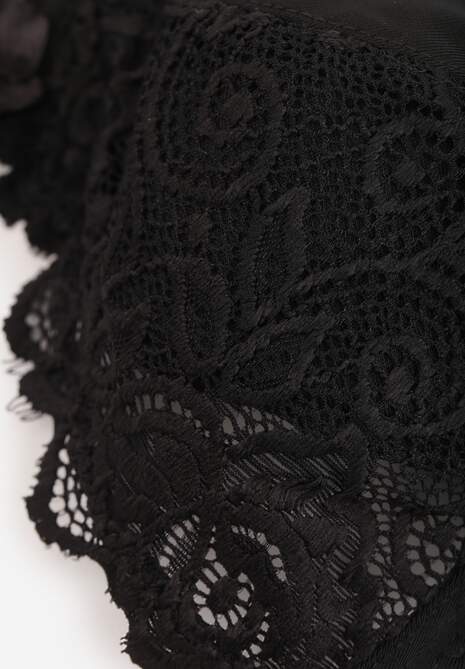 Czarny Klasyczny Biustonosz Ozdobiony Koronką Terisa 7