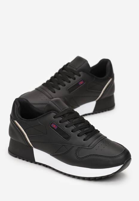 Sneakerși Negri până la Gleznă cu Talpă Groasă Caitlina 4