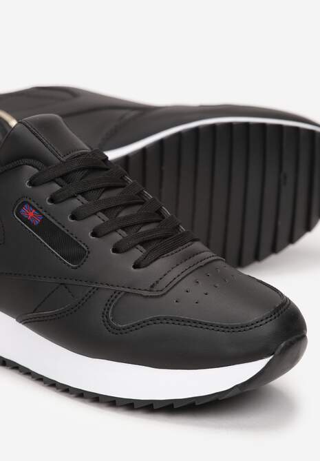Sneakerși Negri până la Gleznă cu Talpă Groasă Caitlina 5