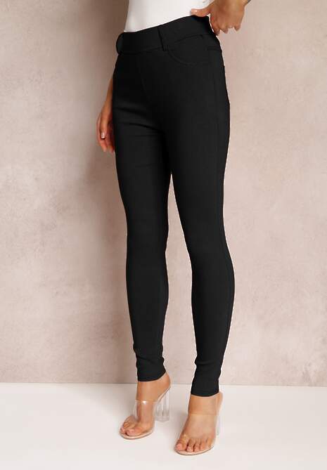 Pantaloni negri Skinny cu talie înaltă Malga 4