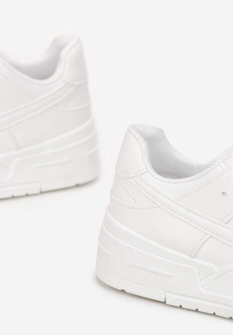 Białe Sneakersy przed Kostkę na Platformie Elyminn 5